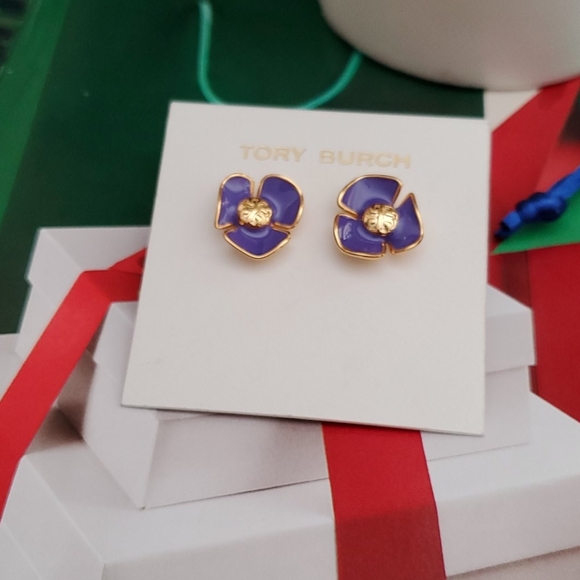 Tory Burch Enamel "Fleur" Earrings, Final PRICE - Picture 6 of 7